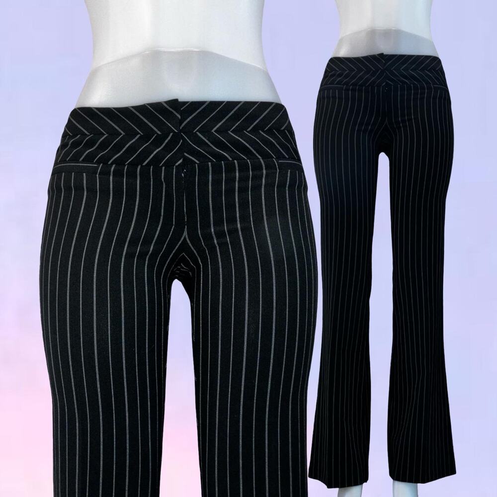 Low rise pinstripe vintage 90s y2k flared pants